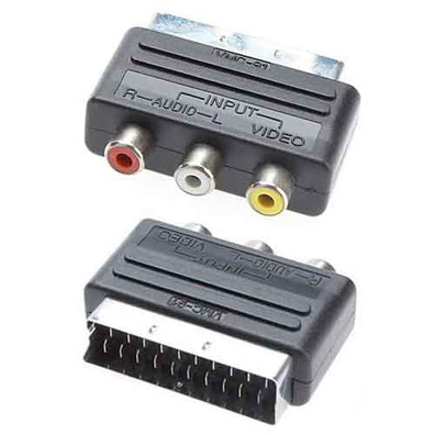 Adaptador Euroconector a audio + video 3 RCA M-H