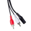 Adaptador audio estéreo jack 3,5M a RCA H