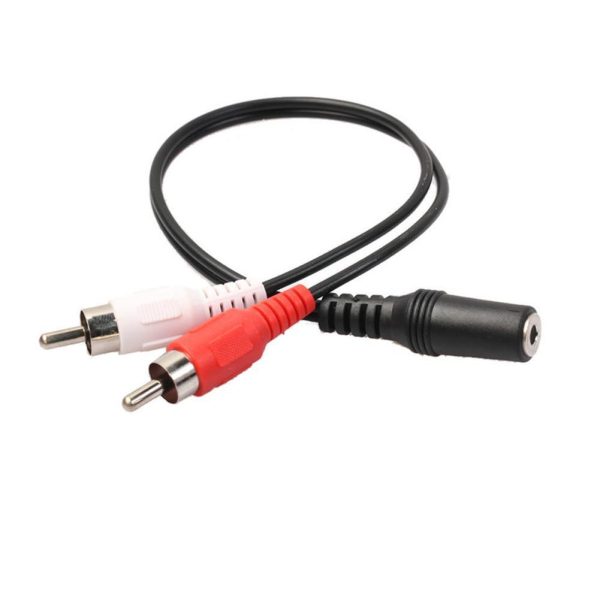 Adaptador audio estéreo jack 3,5M a RCA H