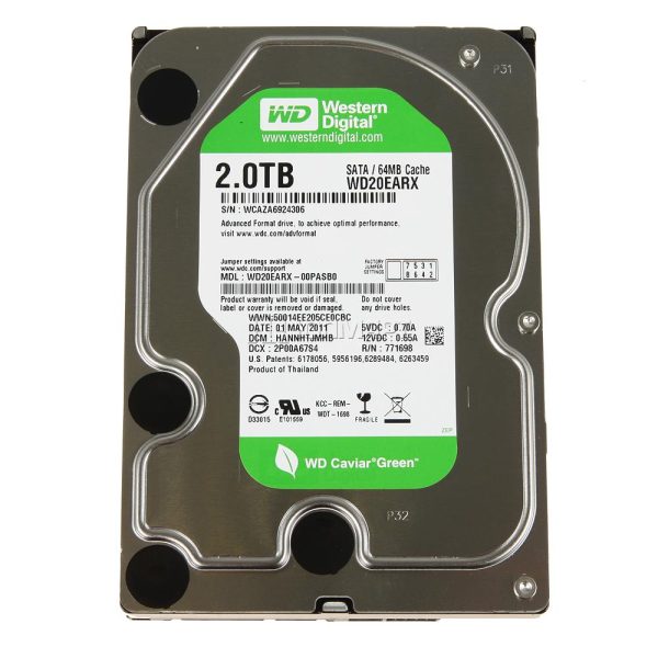 HD 2TB WD 3,5″ S-ATA III Caviar Green
