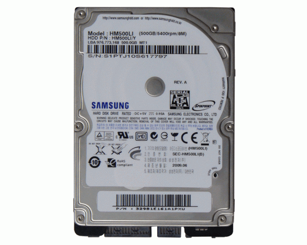 HD Portátil 500GB Samsung 2,5 S-ATA