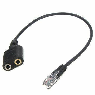 Adaptador Auricular de Teléfono RJ9 A 2 x Jack 3,5