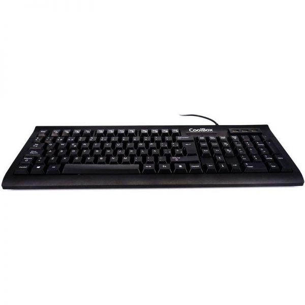 Teclado CoolBox COO-TEC01HU + Hub 3 USB Negro
