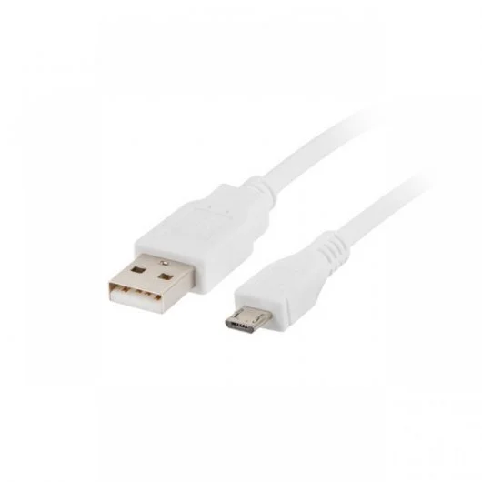 Cable USB 2.0 A Micro B M M 1,8m Blanco