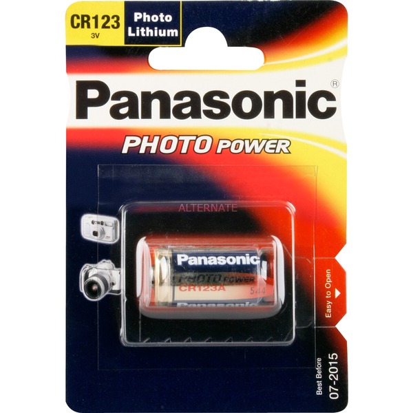 Pila de Litio 3V – CR123 Panasonic Photo