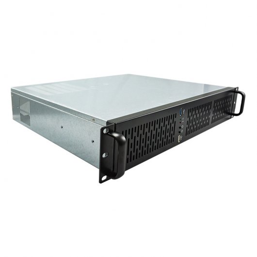 Caja Rack 19 2U Negra UNYKAch UK2129 Rejilla Fron