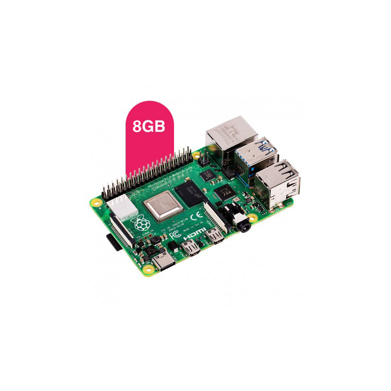 Placa Base Raspberry PI 4 ARMV8 QC 8GB Starter Kit