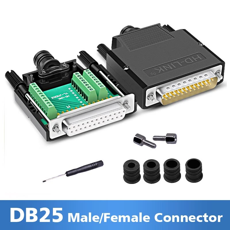 Conector Serie DB25 Macho 25p sin soldadura