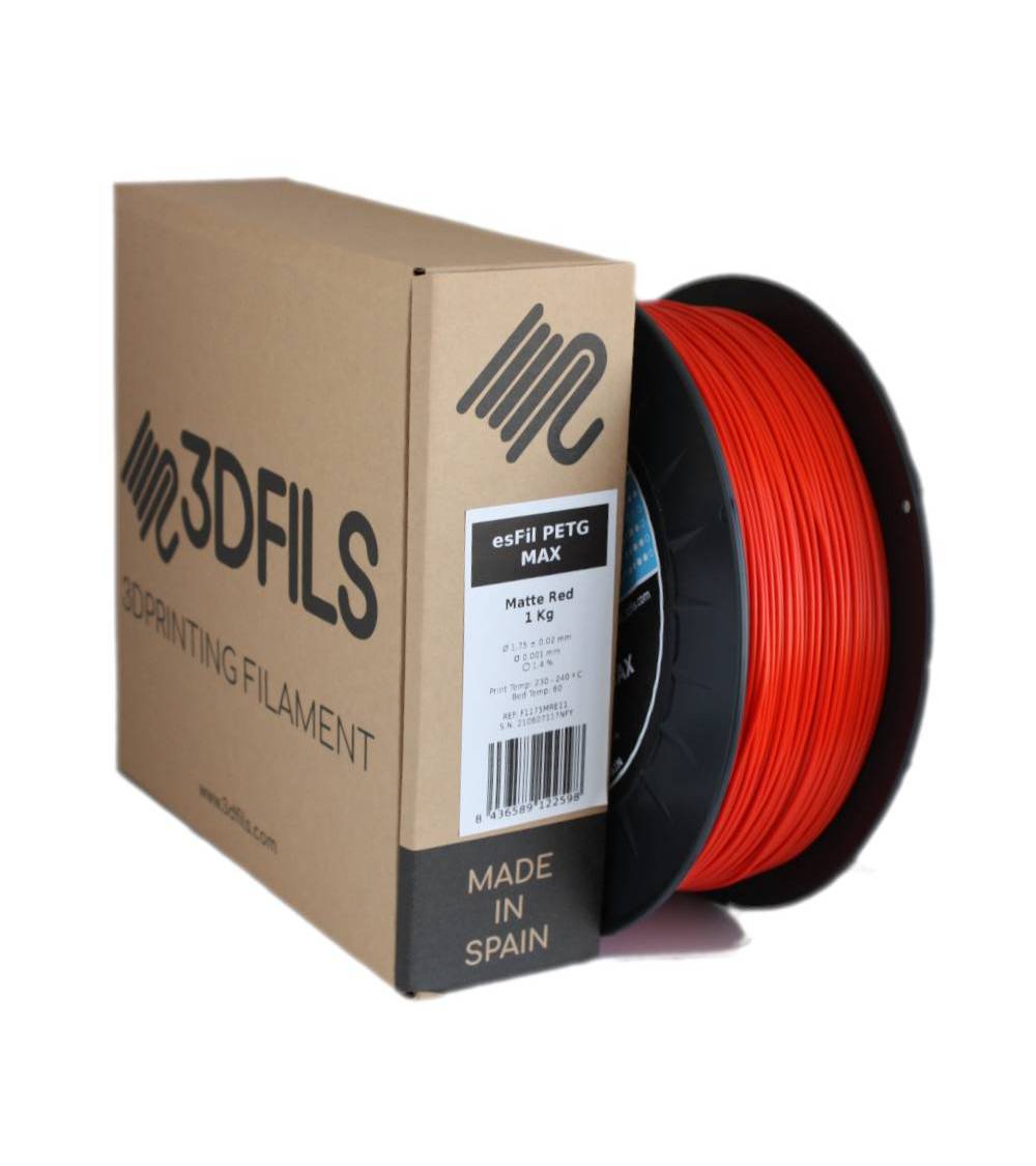 Filamento PETG Rojo 1,75mm 1Kg 3DFils