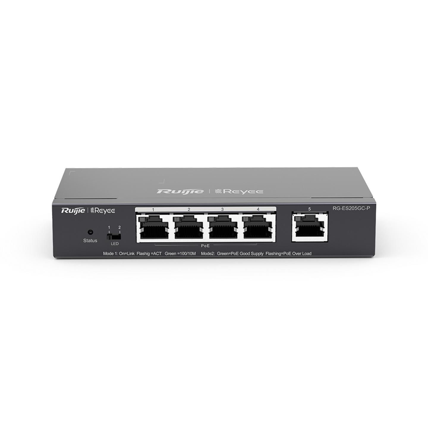 Switch 5 puertos Reyee RG-ES205GC-P 4xPoE