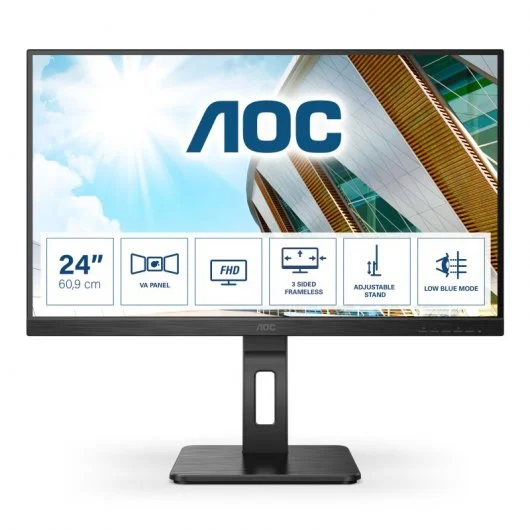 Monitor AOC 23,8 24P2QM LED HDMI-DP Pivot.Prof.