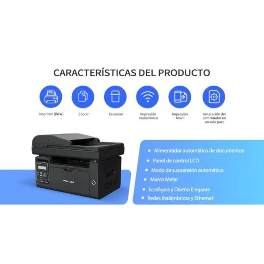 Multifunción Pantum Láser Mono M6550NW ADF